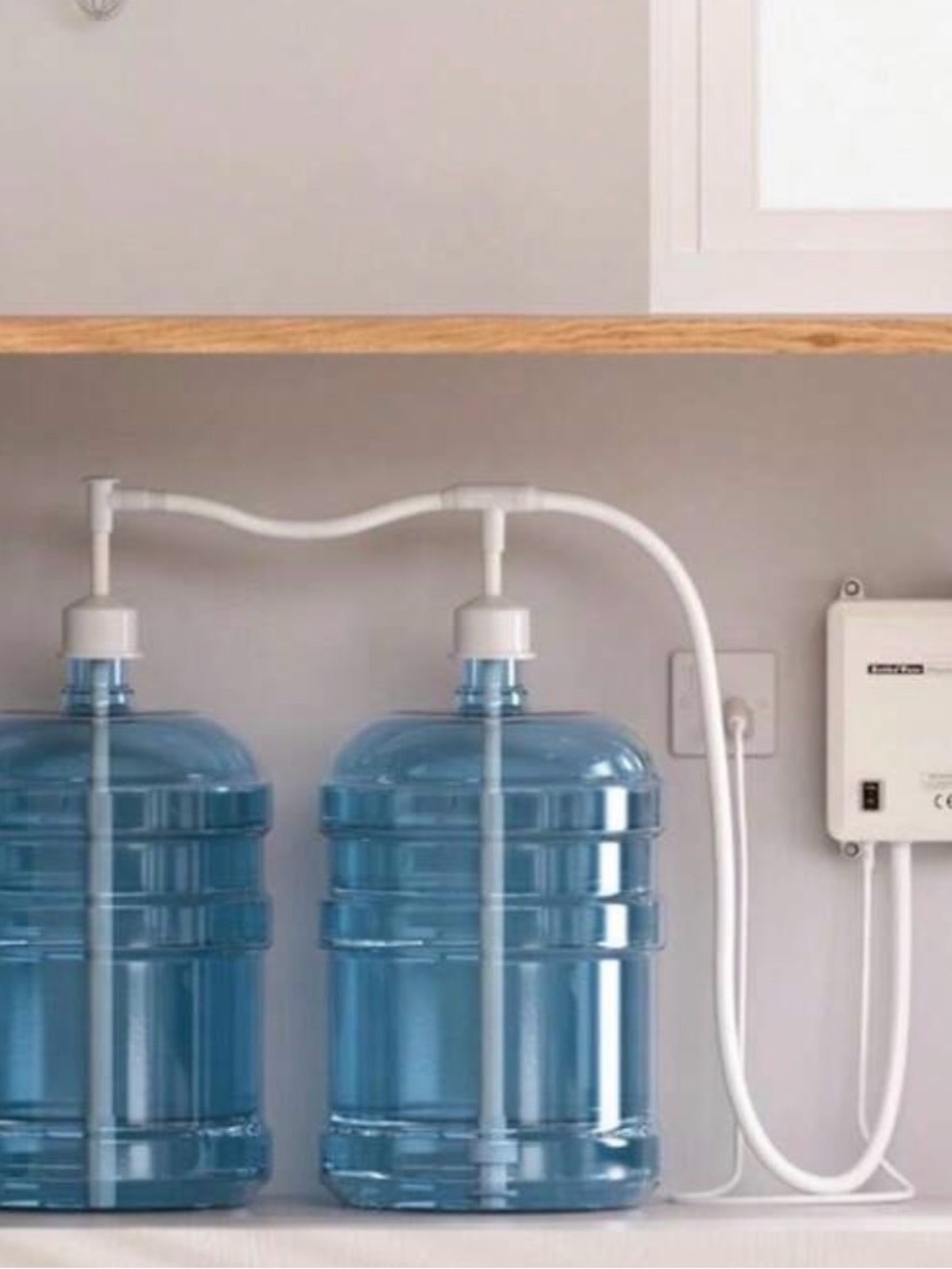 Large Blue Water Bottles with Pump Dispenser